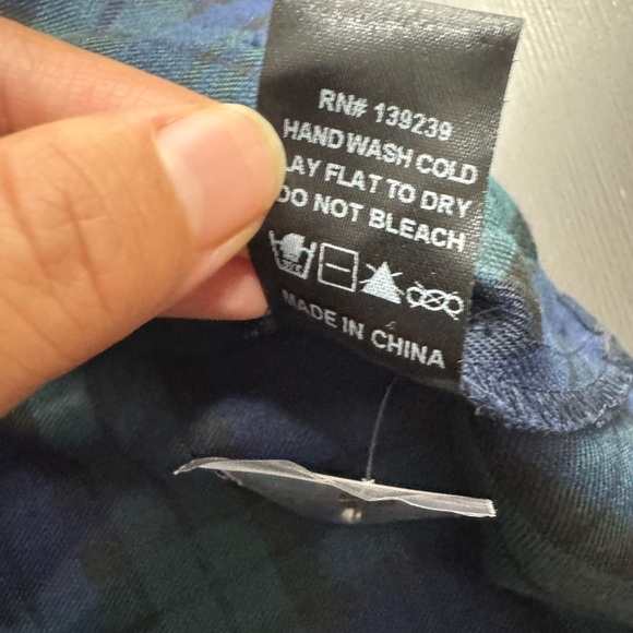 NWT Tuckernuck Navy and Green Plaid Long Sleeve Dress - Picture 9 of 13